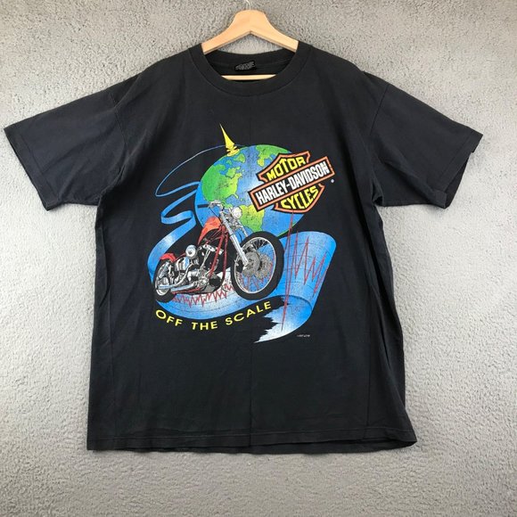 Vintage Rare Harley Davidson “ Off The Scale” T Shirt By Fun Wear size L